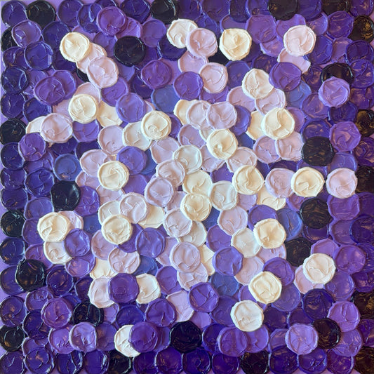 Alex Hunt - Sweet Lavender Acrylic on 16 x 16 Gallery Depth Canvas