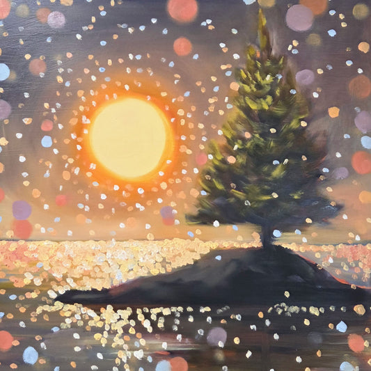 Amanda Christina - Standing Tall Oil on 16 x 16 Gallery Panel