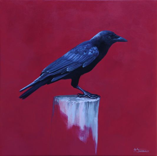 Ashley Somerville - Solemn Acrylic on 16 x 16 Gallery Depth Canvas