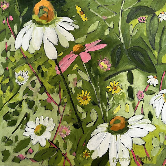 Brenda Hurley - Autumn Garden Oil on 16 x 16 Gallery Depth Canvas