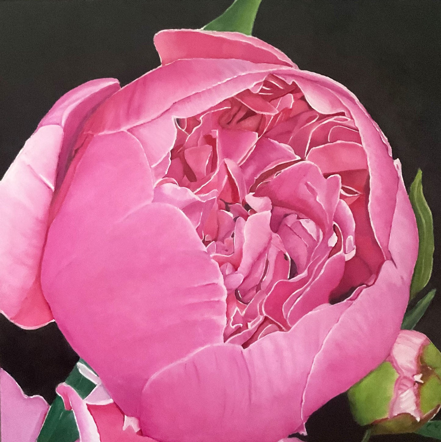 Christiane Kingsley - Joy Oil on 16 x 16 Gallery Depth Canvas