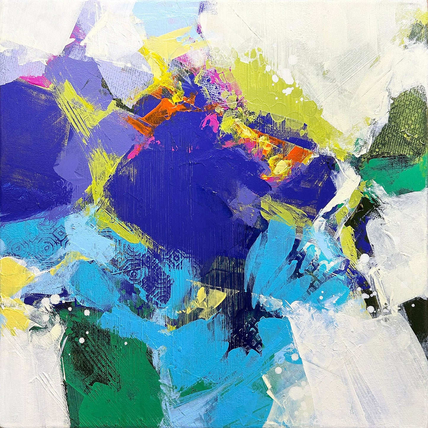 Cobie Cruz - A Memory of Rain Acrylic on 16 x 16 Gallery Depth Canvas