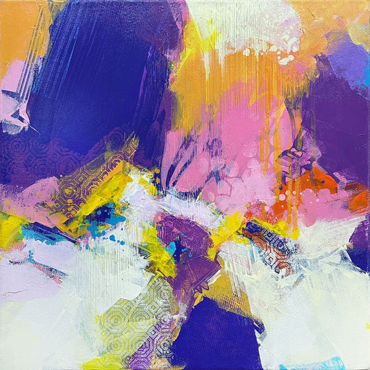Cobie Cruz - Let The Rain Fall Acrylic on 16 x 16 Gallery Depth Canvas