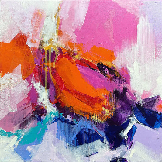 Cobie Cruz - Rain Check Acrylic on 16 x 16 Gallery Depth Canvas
