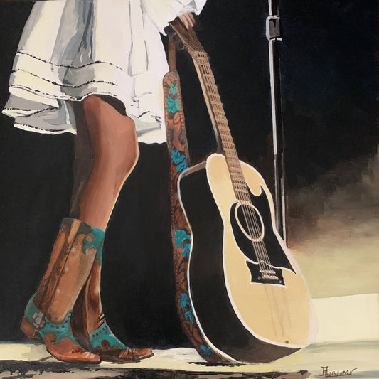 Donna Garner - A Litle Bit Country Acrylic on 16 x 16 Cradled Birch