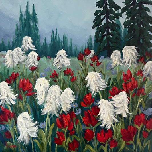 Heather Kinahan - Mystic Meadow Acrylic on 16 x 16 Gallery Depth Canvas