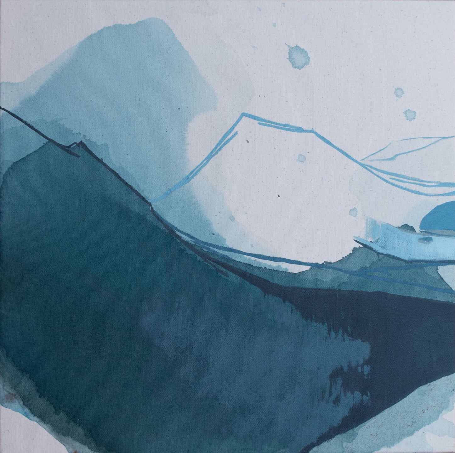 Jamie Kim - Tent Ridge no.1 (Left) Acrylic on 16 x 16 Gallery Depth Canvas