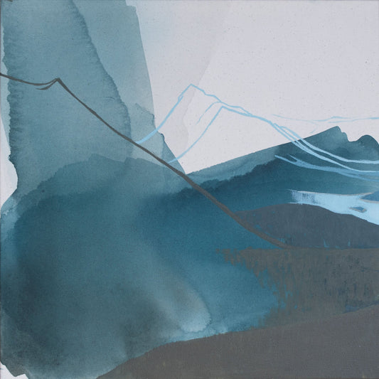 Jamie Kim - Tent Ridge no.2 (Left) Acrylic on 16 x 16 Gallery Depth Canvas