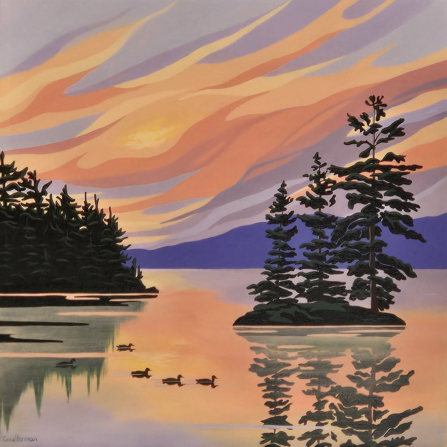 Jaynie Coulterman - Winds of Change Acrylic on 16 x 16 Gallery Depth Canvas