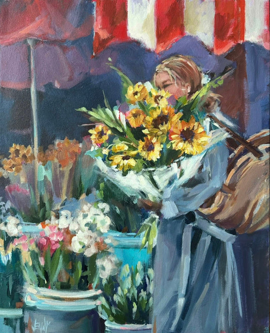 Jen Vandenbroek - Bringing Home Gold Acrylic on 16 x 20 Gallery Canvas