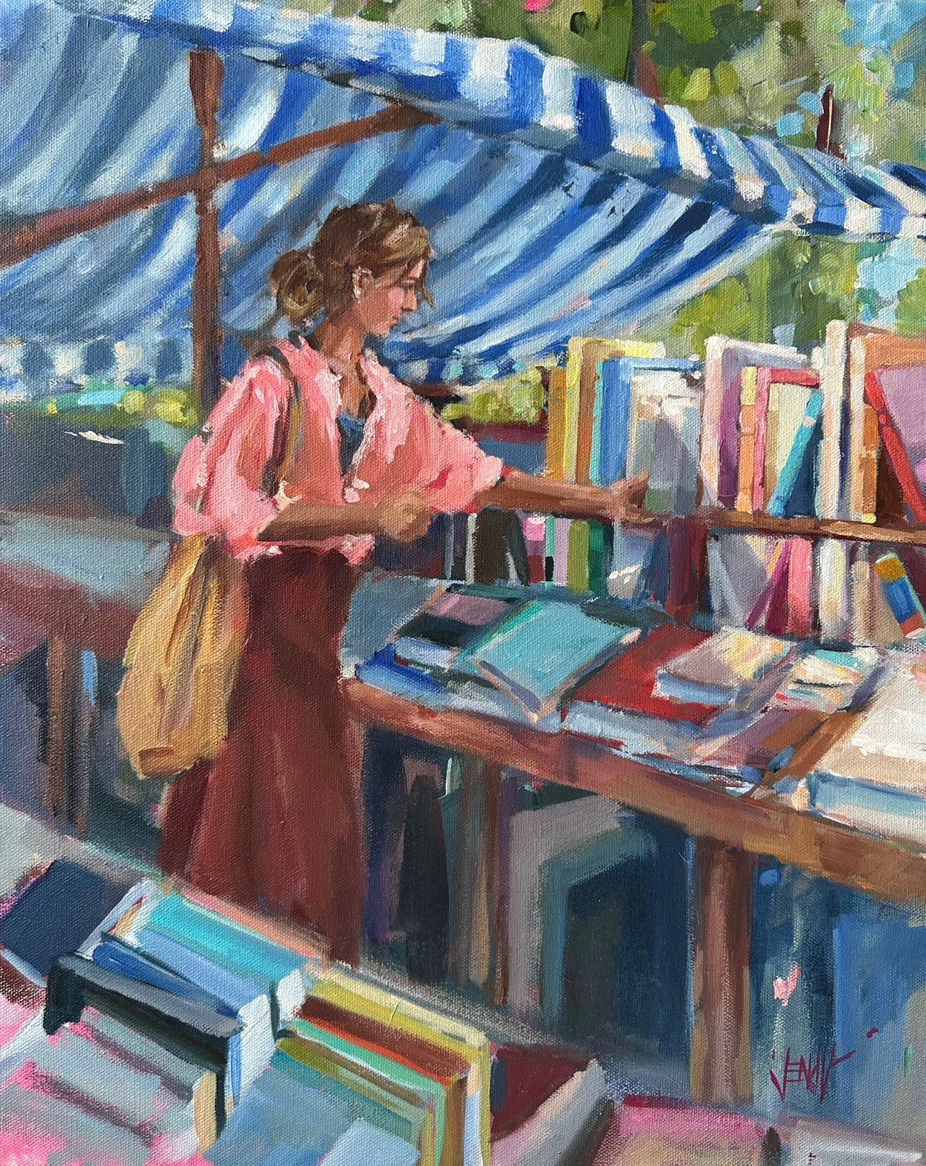 Jen Vandenbroek - Good Stories Stick Acrylic on 16 x 20 Gallery Canvas