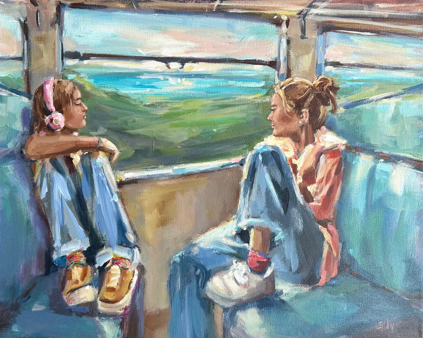 Jen Vandenbroek - Tilting At Skies Acrylic on 16 x 20 Gallery Canvas