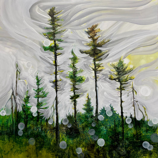 Jennifer Caie - Pathways Acrylic on 16 x 16 Gallery Wood Panel