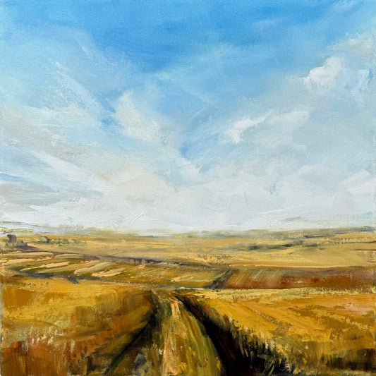 Jodi Miller - A Path Home Acrylic Graphite and Metallic Paint on 16 x 16 Gallery Depth Canvas