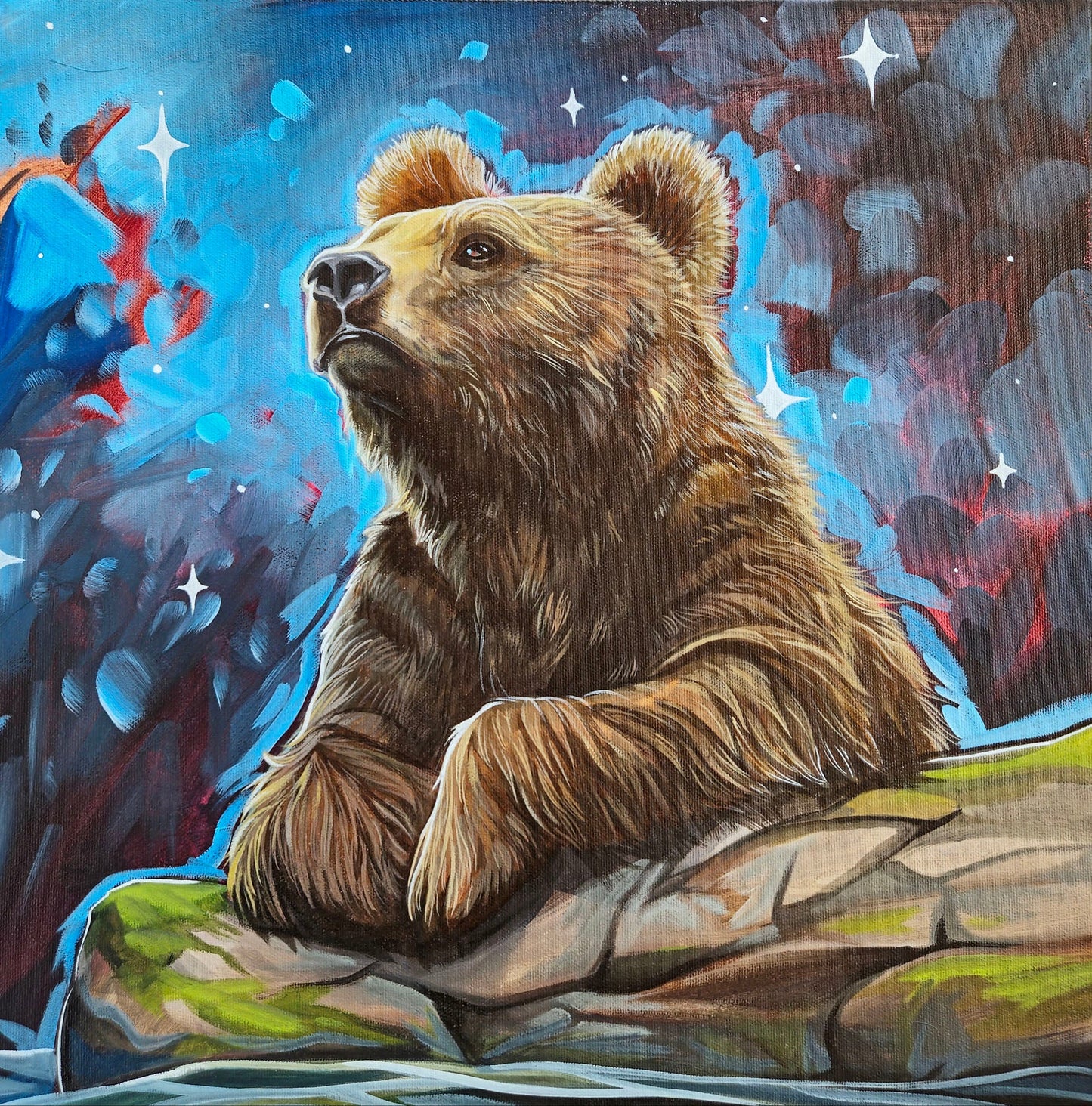 Jude Phillips - Adrift Acrylic on 16 x 16 Gallery Canvas