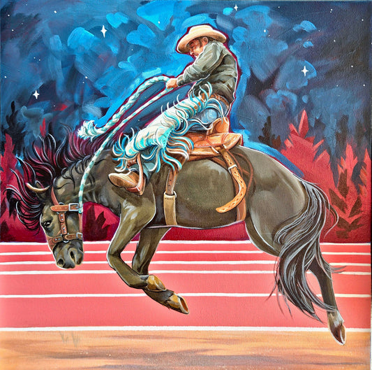 Jude Phillips - Hold On Acrylic on 16 x 16 Gallery Canvas