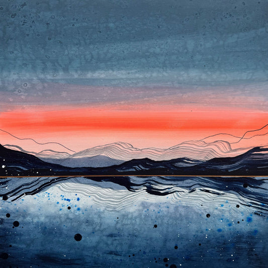 Kerry Langlois - Watch Us Glow Acrylic on 16 x 16 Gallery Depth Birch Panel