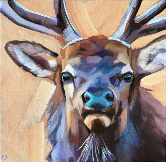 Leslie Starr - Baron Acrylic on 16 x 16 Gallery Canvas