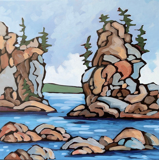 Lynda Flanagan - Familiar Feeling Acrylic on 16 x 16 Canvas