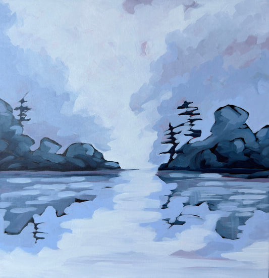 Lynda Flanagan - Surrender to The Silence 16 x 16 Acrylic on Canvas