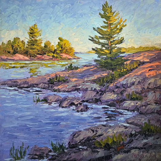 Maria Iva - Morning Sun Oil 16 x 16  Gallery Canvas