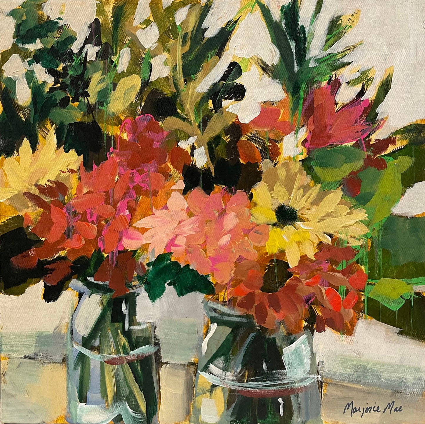 Marjorie Mae Broadhead - Ive Never Been So Sure Acrylic on 16 x 16 Gallery Depth Canvas