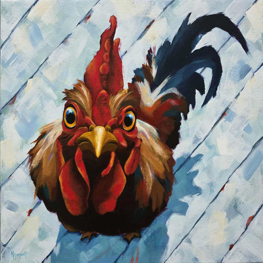 Marsha Koersvelt - Fowler Acrylic on 16 x 16 Gallery Depth Canvas