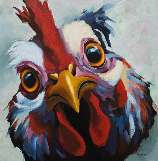 Marsha Koersvelt - Hattie Acrylic on 16 x 16 Gallery Depth Canvas