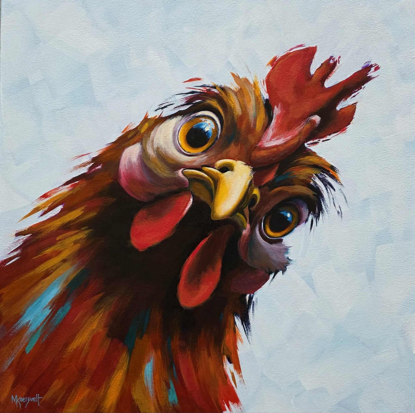 Marsha Koersvelt - Maude Acrylic on 16 x 16 Gallery Depth Canvas
