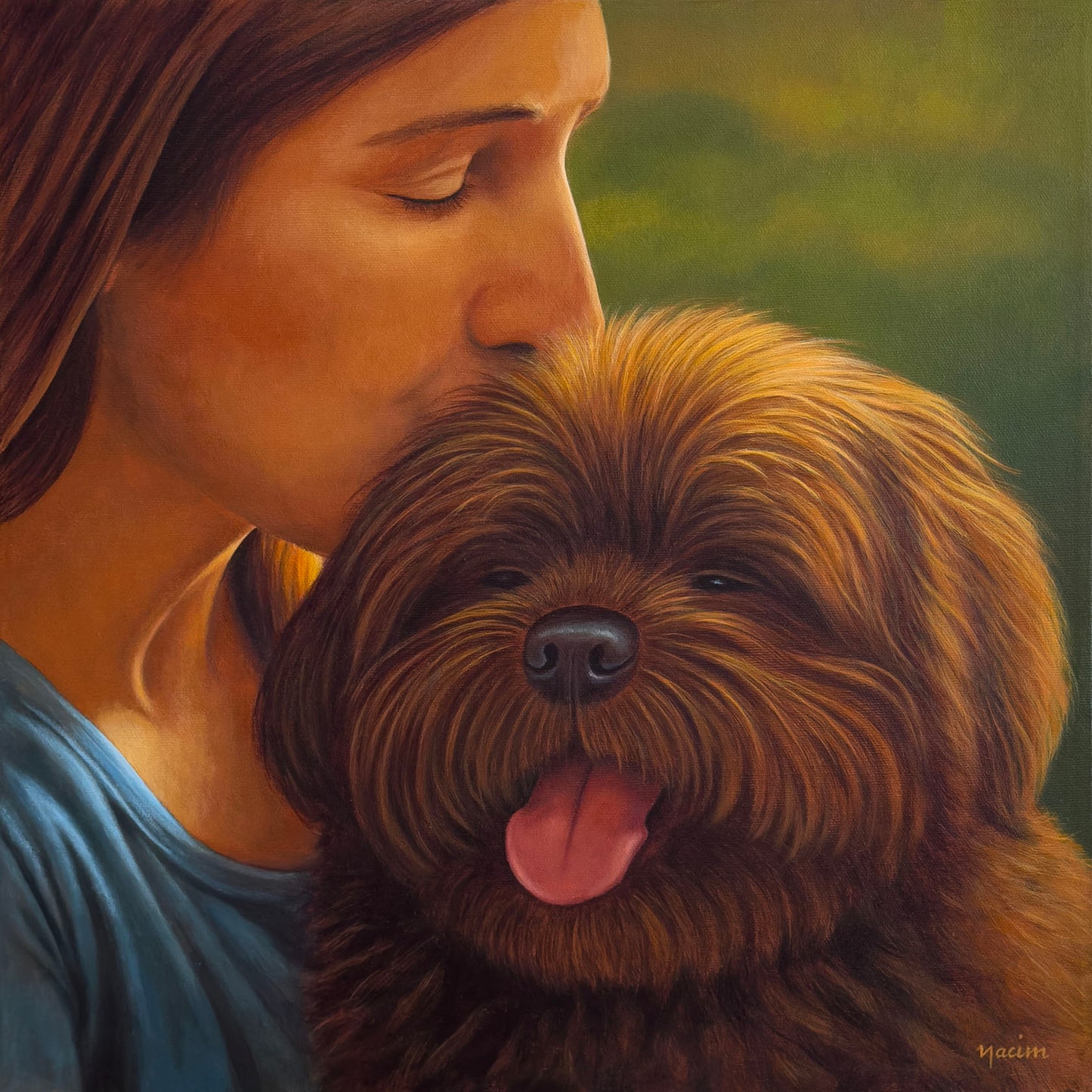 Nacim Ruintan-Tehrani - Love You Still Acrylic on 16 x 16 Gallery Depth Canvas