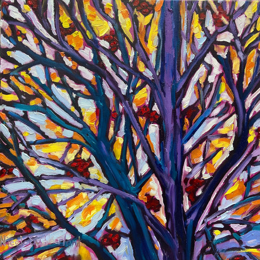 Nicole Sutherland - McIntosh Shares All 16 x 16 Oil Gallery Wrapped Canvas