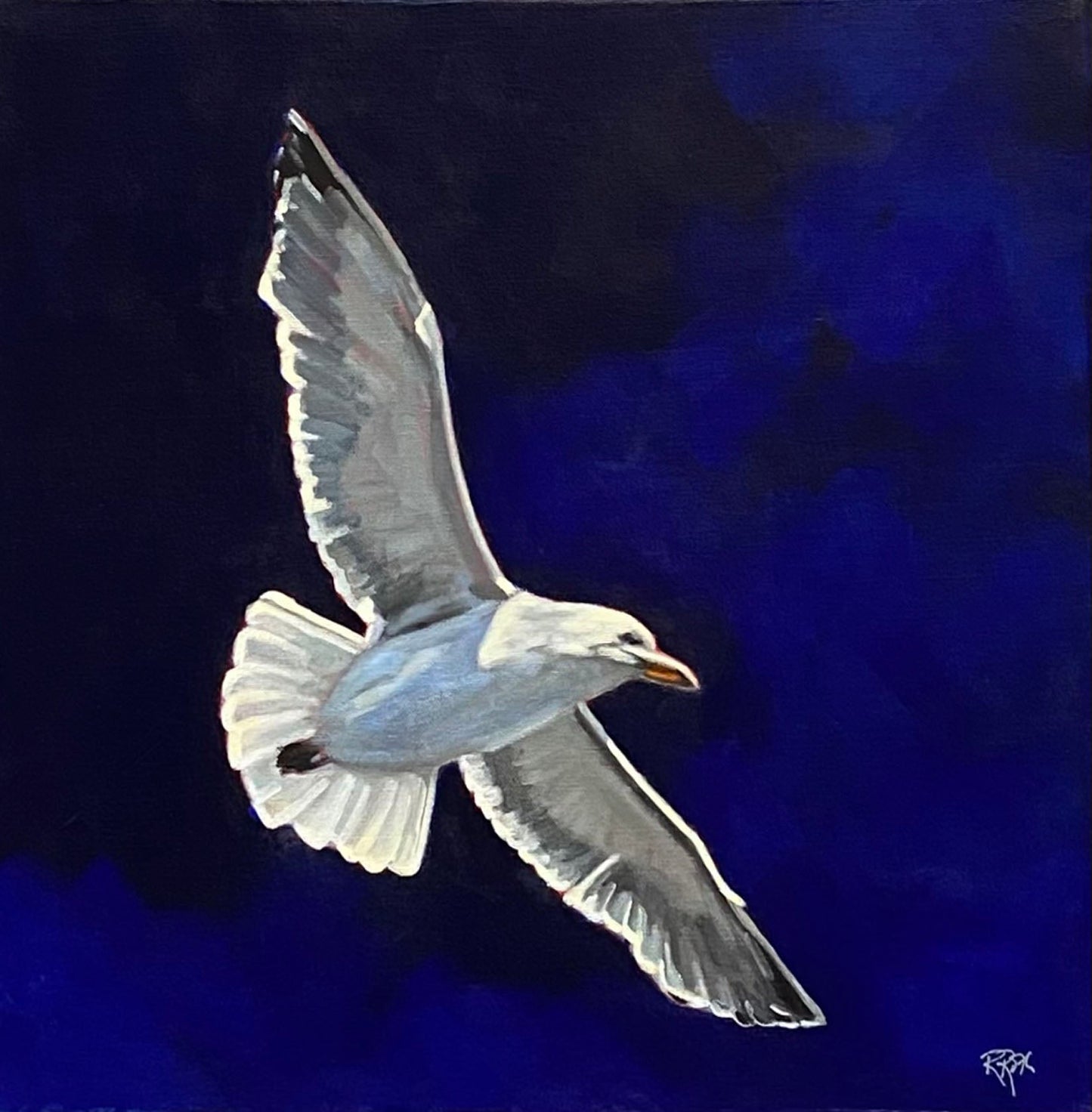 Raquel Roth - Soar Acrylic on 16 x 16 Gallery Depth Canvas