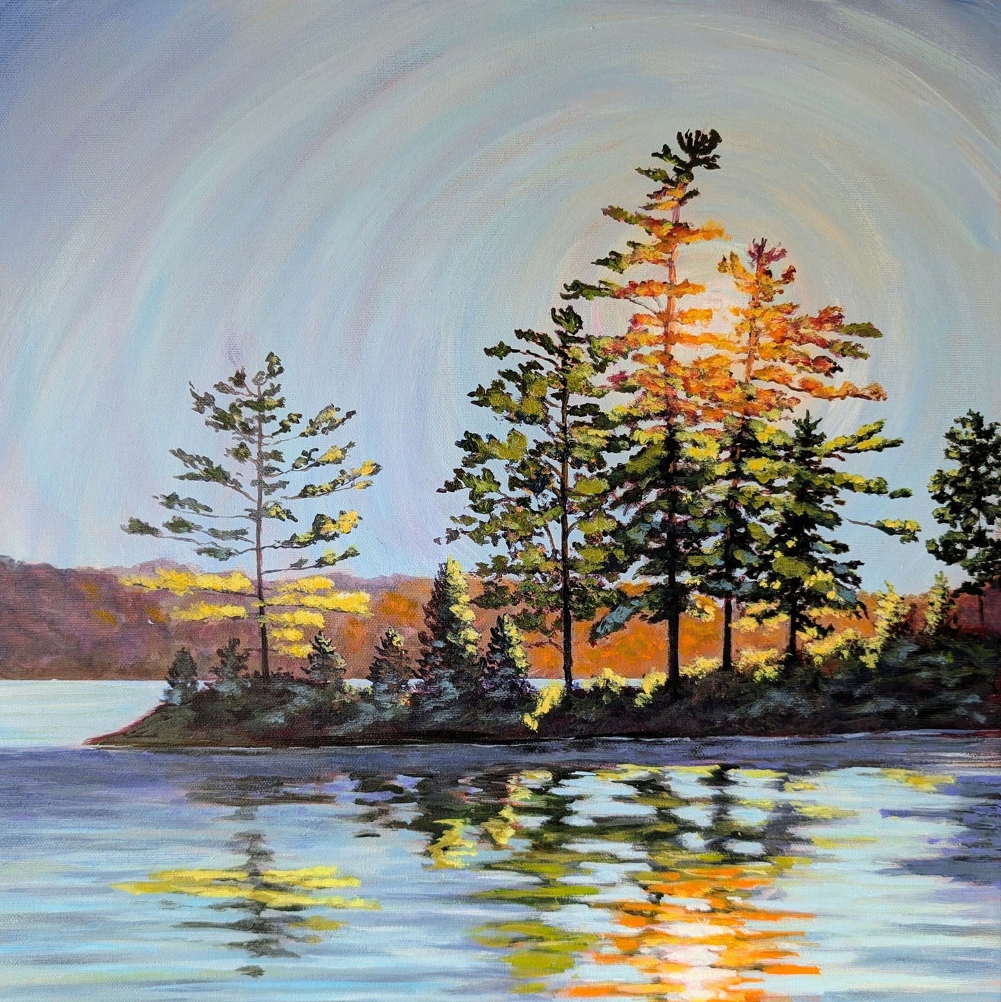 Rosalyn Insley - A Halo Of Light Acrylic on  16 x 16 Gallery Depth Canvas