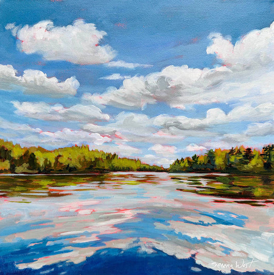 Serena West - On Cloud Nine Acrylic on 16 x 16 Gallery Depth Canvas