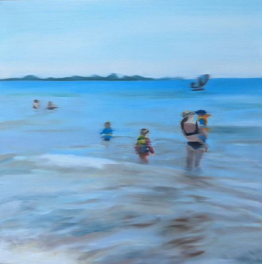 Shannon Dickie - Amherst Island Summer Days Oil on  16 x 16 Gallery Depth Wood Panel