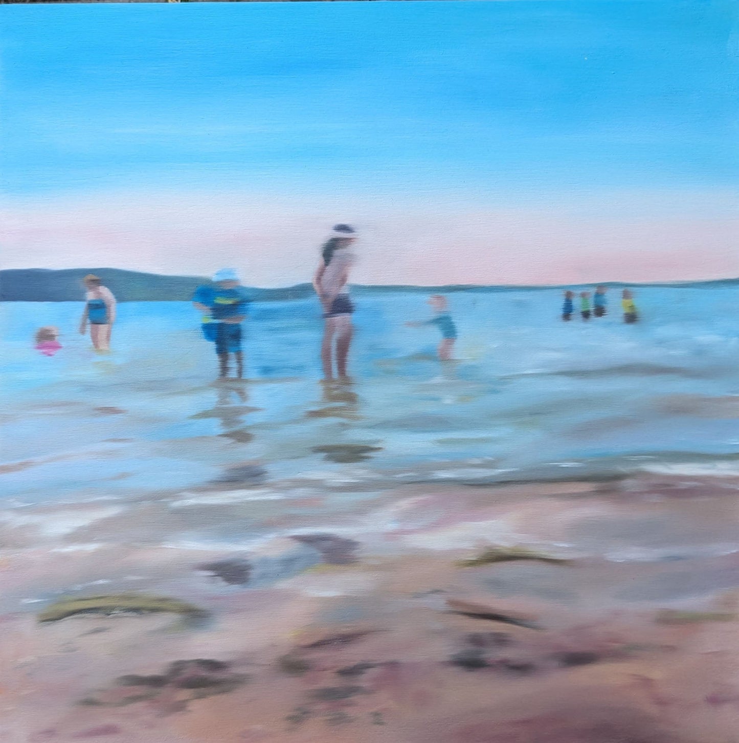 Shannon Dickie - Grass Creek Summer Days Oil on 16 x 16 Gallery Depth Wood Panel