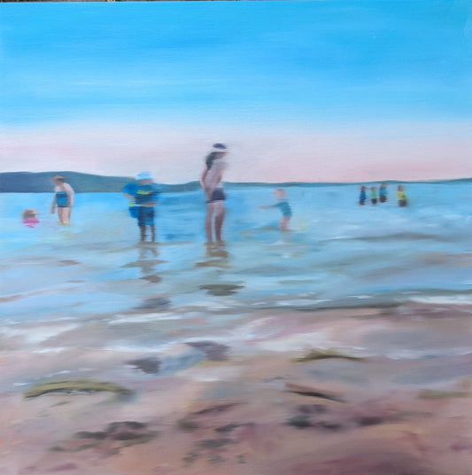 Shannon Dickie - Grass Creek Summer Days Oil on 16 x 16 Gallery Depth Wood Panel